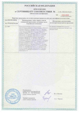 2017.05.31 Черняховск - Химтраст. Приложение к сертификату пенополиуретановые утеплители на основе напыляемого компонента. ТУ 2254-021